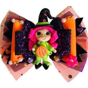 HALLOWEEN DOLL WITCH HAIR BOW Accessories for Girls